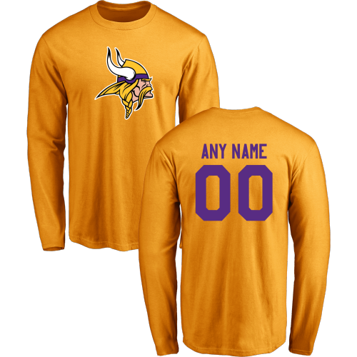 Men Minnesota Vikings Design-Your Own-Long Sleeve Custom NFL T-Shirt->->Sports Accessory